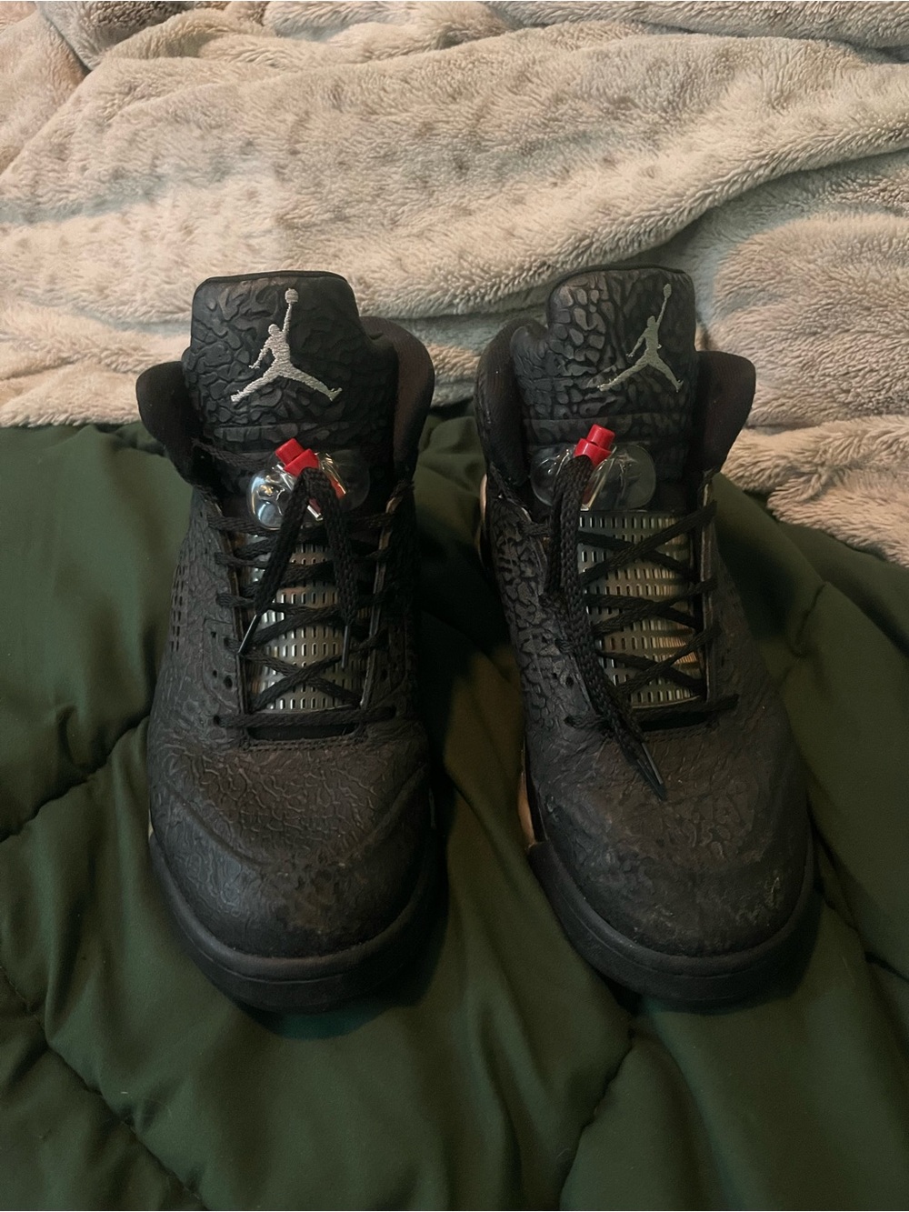 Air Jordan 5 Retro 3Lab5 Black Metallic Silver – Men’s Size 8 – 599581-003